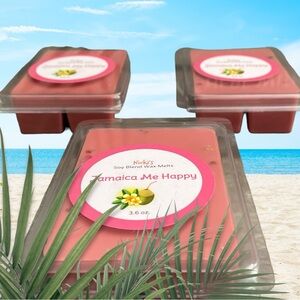 Strong Scent, Jamaica Me Happy Wax Melts, Large Wax Melts, Clamshells, Wax Tarts